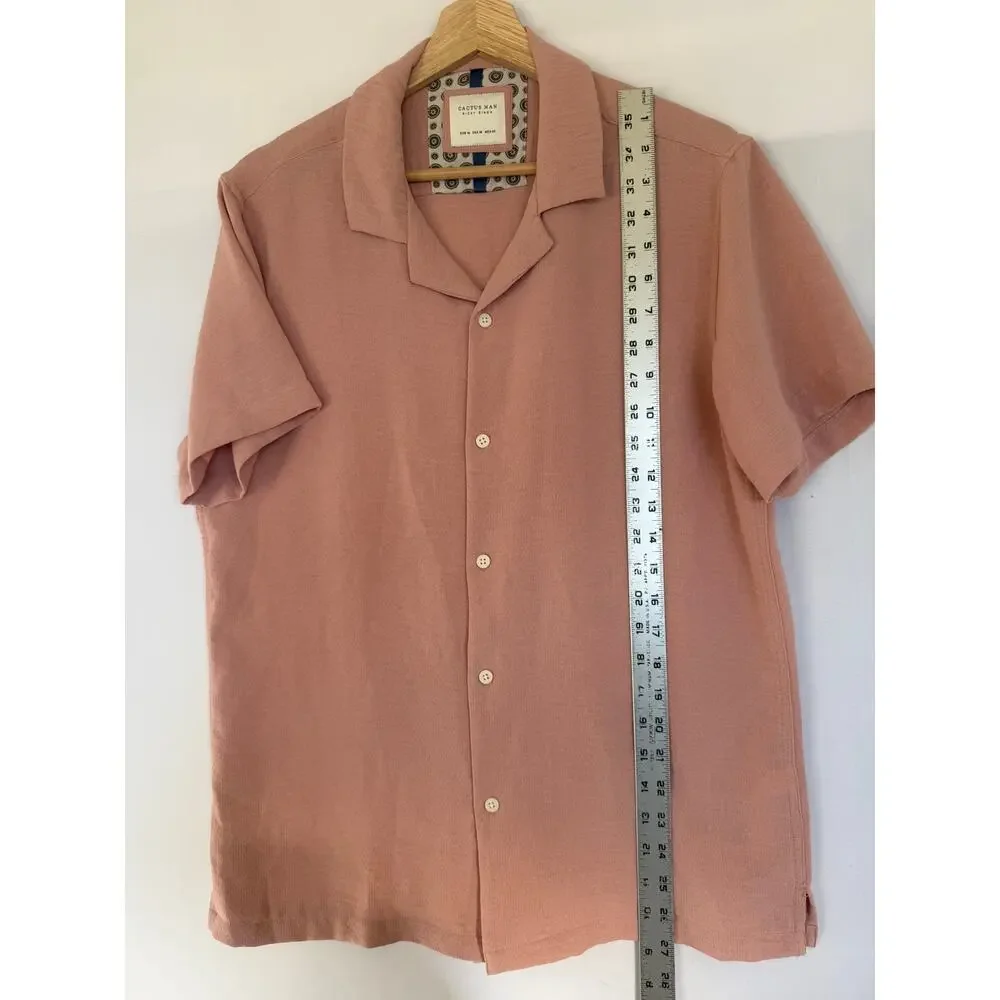 Cactus Man Ricky Singh Mauve Button Up Shirt- Size M - Picture 5 of 6